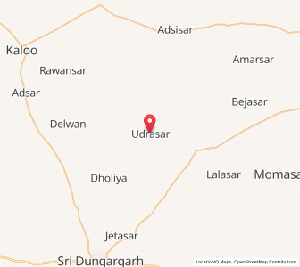 Map of Udrasar, Rajasthan