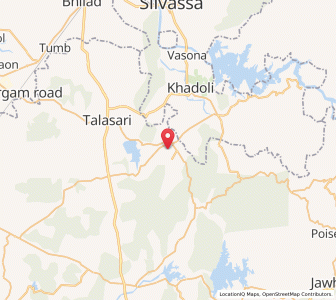 Map of Udva, Maharashtra