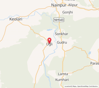 Map of Ugli, Madhya Pradesh