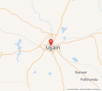 Map of Ujjain, Madhya Pradesh