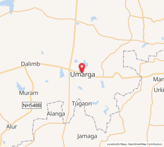 Map of Umarga, Maharashtra