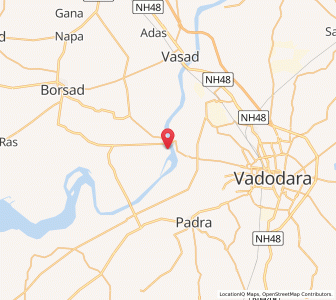 Map of Umeta, Gujarat