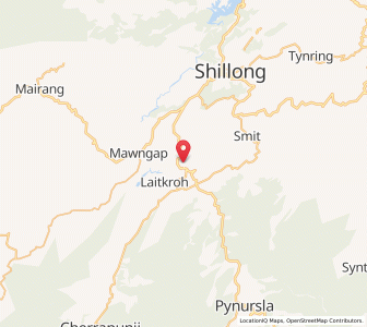 Map of Umlympung, Meghalaya
