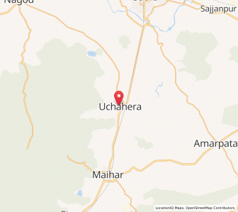 Map of Unchahra, Madhya Pradesh