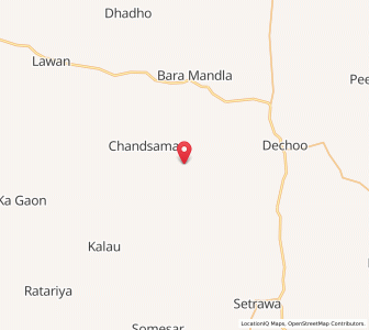 Map of Uniwalia, Rajasthan