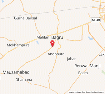 Map of Unti, Rajasthan
