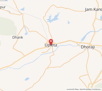 Map of Upleta, Gujarat
