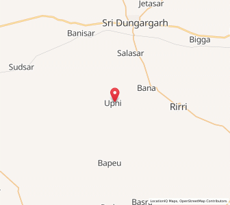 Map of Upni, Rajasthan