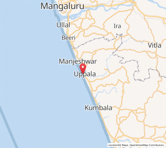 Map of Uppala, Kerala