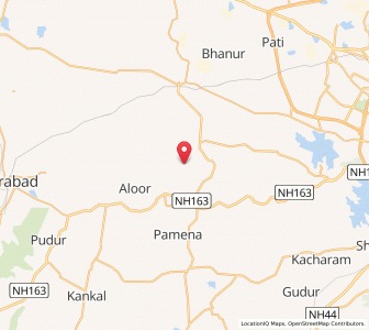 Map of Uralla, Andhra Pradesh