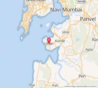 Map of Uran, Maharashtra