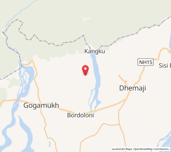 Map of Uriyamguri, Assam