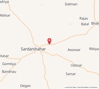 Map of Ursar, Rajasthan