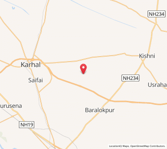 Map of Uthaiya, Uttar Pradesh