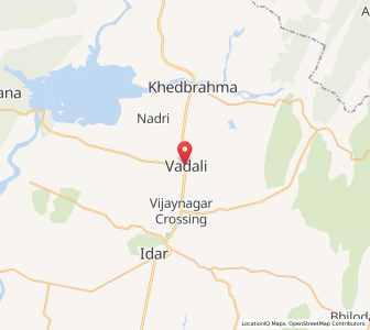 Map of Vadali, Gujarat