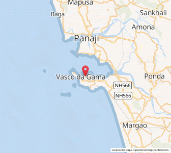 Map of Vaddem, Goa