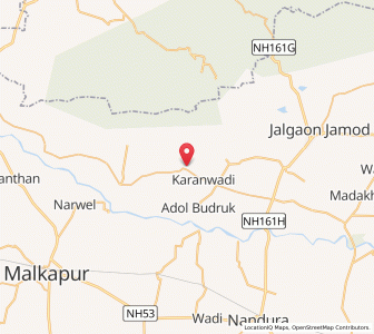 Map of Vadhoda, Maharashtra