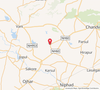 Map of Vadner, Maharashtra