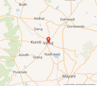 Map of Vaduj, Maharashtra