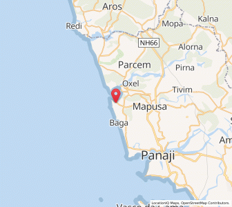 Map of Vagator, Goa