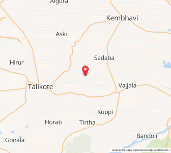 Map of Vaghotan, Karnataka
