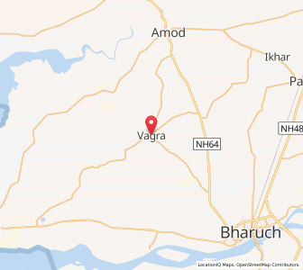 Map of Vagra, Gujarat
