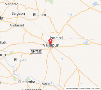 Map of Vaijapur, Maharashtra