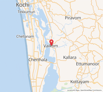 Map of Vaikam, Kerala