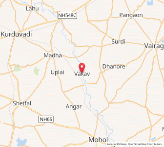 Map of Vakav, Maharashtra