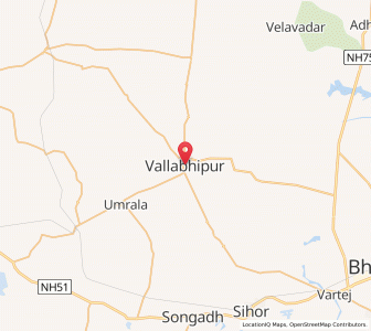 Map of Valabhipur, Gujarat