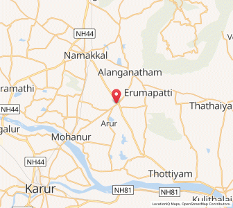 Map of Valaiyappatti, Tamil Nadu