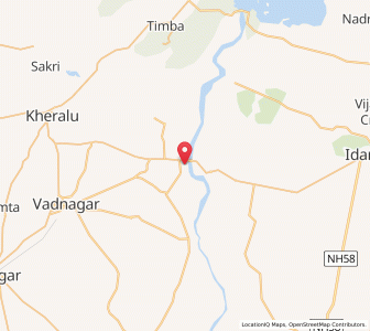 Map of Valasana, Gujarat