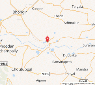 Map of Valigonda, Andhra Pradesh