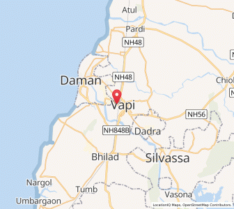 Map of Vapi, Gujarat