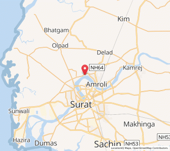 Map of Variao, Gujarat