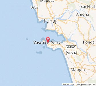 Map of Vasco Da Gama, Goa