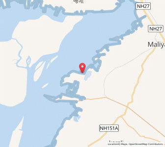 Map of Vavania Bandar, Gujarat