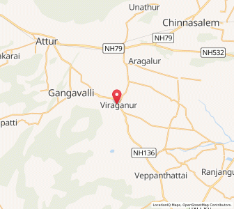 Map of Veeraganur, Tamil Nadu