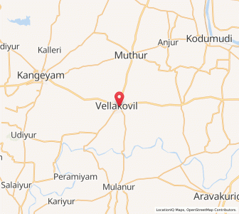 Map of Vellakkovil, Tamil Nadu