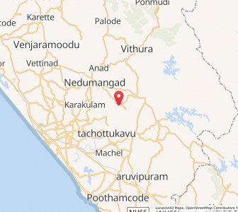 Map of Vellanad, Kerala