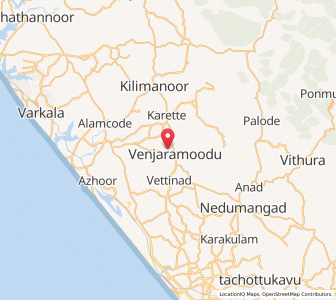 Map of Venjaramudu, Kerala