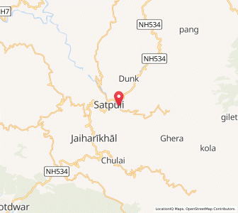 Map of Verkhal, Uttarakhand