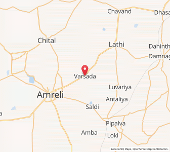 Map of Versara, Gujarat