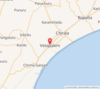 Map of Vetapalem, Andhra Pradesh