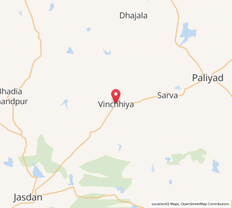 Map of Vinchia, Gujarat