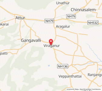Map of Viraganur, Tamil Nadu