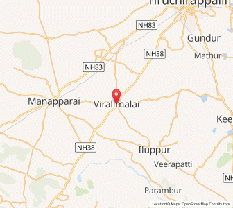 Map of Viralimalai, Tamil Nadu