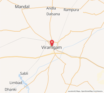 Map of Viramgam, Gujarat