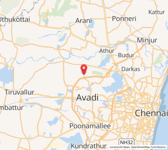 Map of Virapuram, Tamil Nadu