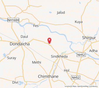 Map of Virdel, Maharashtra